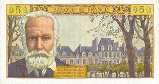 5 Nouveaux Francs VICTOR HUGO FRANCE 1960