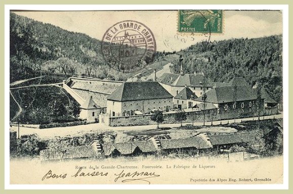 carte postale route de la chartreuse ,Fourvoirie,fabrique de liqueurs