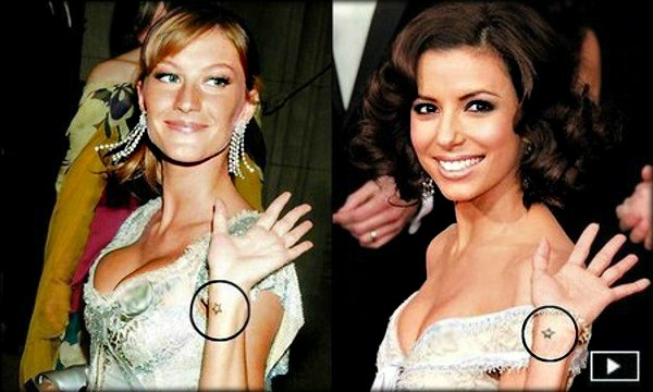 TATOUAGE ETOILE Giselle Bundchen et Eva Longoria