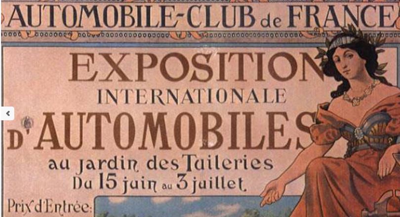 AUTOMOBILE- CLUB-DE- FRANCE -Affiche-l`histoire -du- salon 