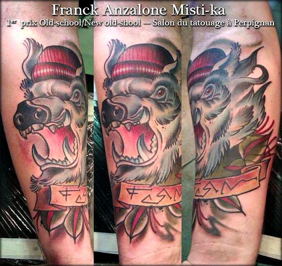 franck anzalone-premier prix du salon -de- tatouage- convention- PERPIGNIAN