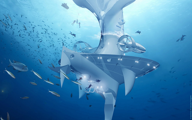 SeaOrbiter conçu par Jacques Rougerie.