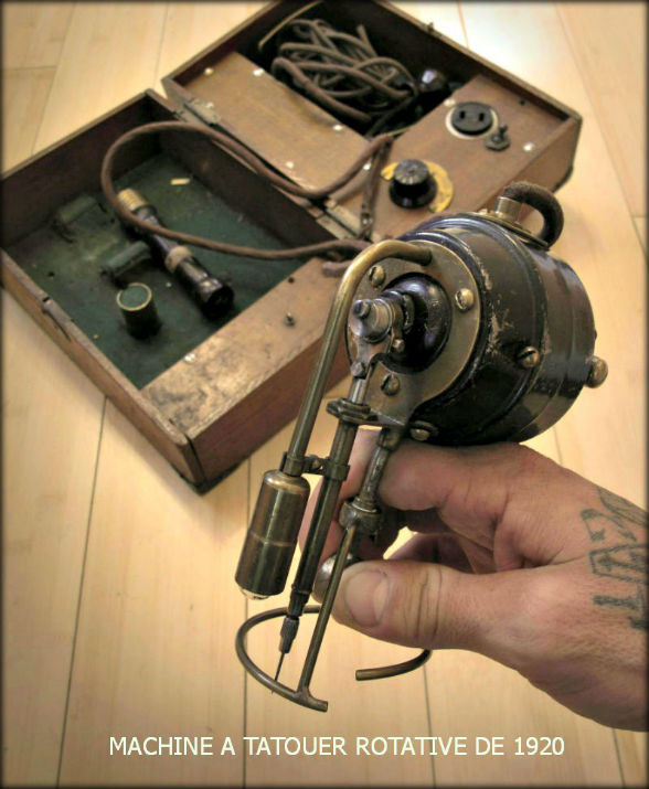 Old Rotary Tattoo machine 1920_de-la collection- Tim Hendricks)