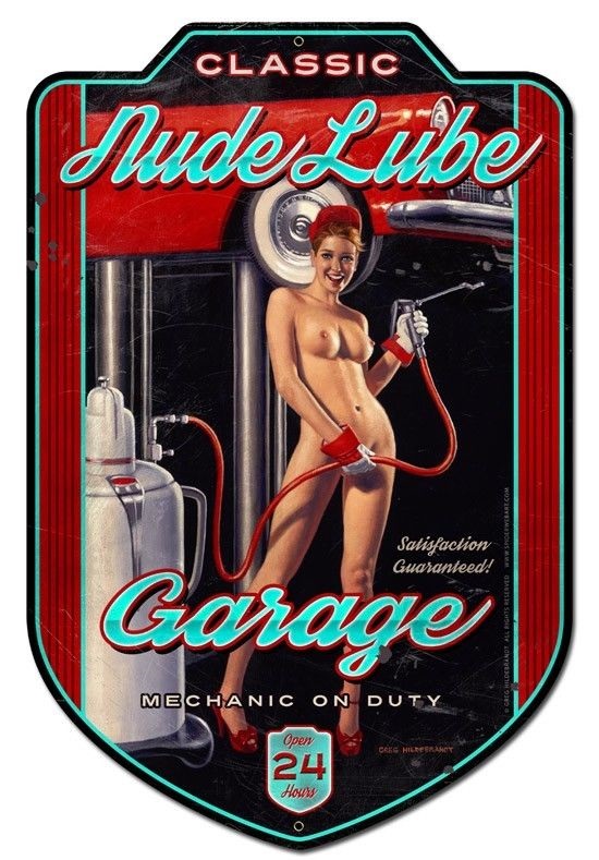 plaque-vintage-mécanique-garage-usa_sexy_pin-up